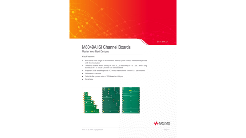 M8049A ISI Channel Boards: Master Your Next Designs